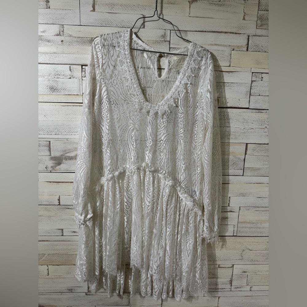 Johnny Was Cream Lace Tunic